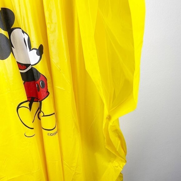 VINTAGE DISNEY | Mickey Mouse Yellow Rain Poncho w/Hood - Picture 5 of 8
